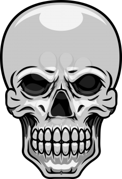 Danger human or monster skull for piracy, tattoo or halloween design