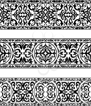 Decorative ornate vintage borders or elements for frames with intricate calligraphic ornament