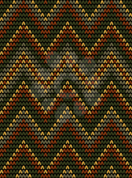 Knitted seamless pattern with green, yellow and brown colours for embroidery or interior design