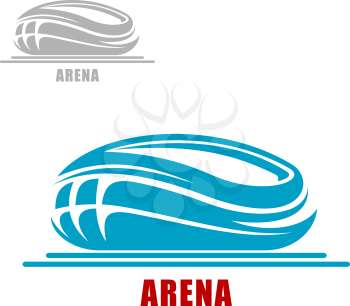 Modern sports arena or stadium abstract icon in the form of a round bowl