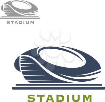Sport arena or stadium icon for sports game, tournament or building themes design