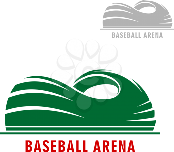 Sport arena icon with green stadium for baseball and softball game sports theme