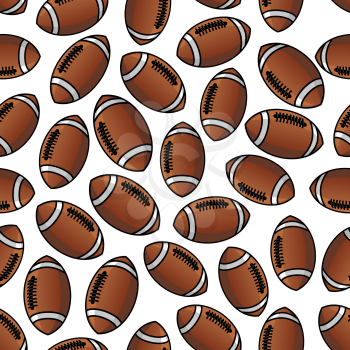 American football or rugby balls pattern for sport game design