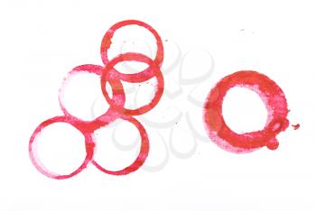 Royalty Free Photo of Red Wine Ring Stains