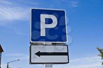 Royalty Free Photo of a Parking Road Sign