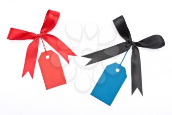 Royalty Free Photo of Bows With Tags