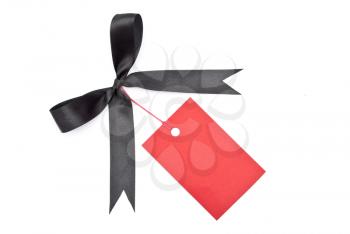 Royalty Free Photo of a Bow With Label