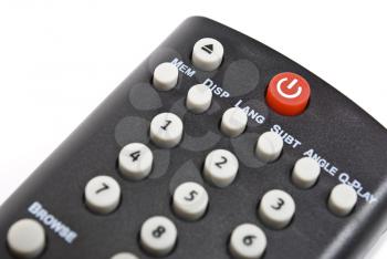 Royalty Free Photo of a Close-up of a Black Remote Control