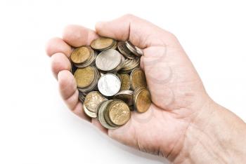 Royalty Free Photo of a Handful of Coins