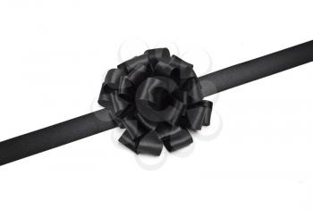 Royalty Free Photo of a Black Ribbon Bow