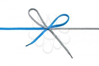 Royalty Free Photo of a Shoelace Tied Into a Bow