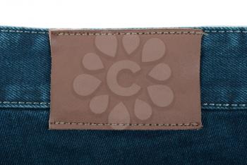 Royalty Free Photo of Blank Leather Label