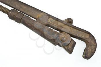 Royalty Free Photo of a Rusty Metal Screw-Wrench