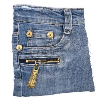 Royalty Free Photo of a Pocket of Blue Jeans