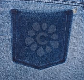 Royalty Free Photo of a Pocket Blue Jeans