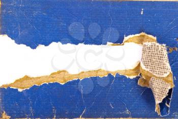Royalty Free Photo of a Torn Cardboard Book Sheet