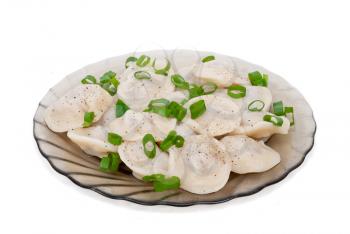 Royalty Free Photo of Dumplings on a Plate