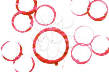 Royalty Free Photo of Red Wine Ring Stains