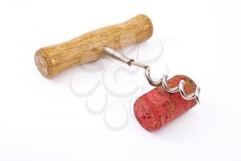 Royalty Free Photo of a Cork and Corkscrew