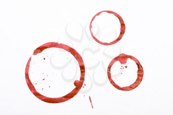 Red wine ring stains 
