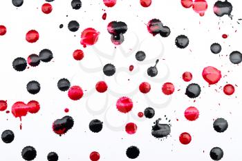 Royalty Free Photo of Red and Black Inkblots