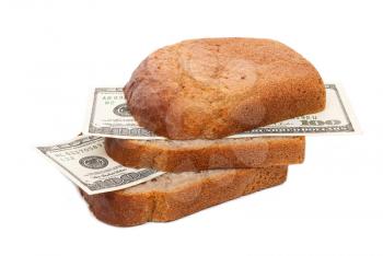 Slice bread with money
