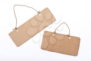 Cardboard tags with lace