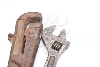 Rusty metal screw-wrenches 