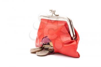 Red purse with hole 