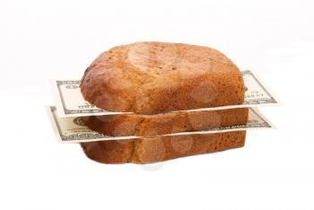 Slice bread with money 