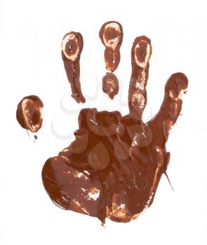 Chocolate hand print