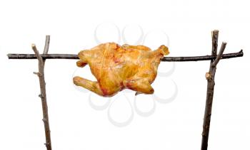 Fried chicken on a skewer