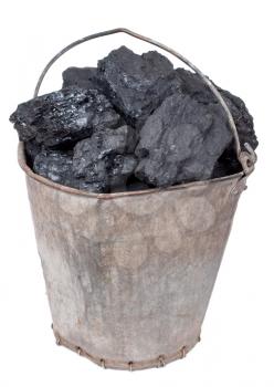Coal piece in the bucket