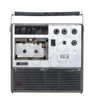 Old cassette tape recorder