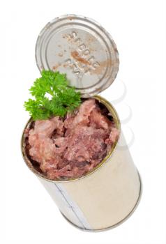 Canned meat with parsley