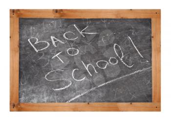 The inscription on the chalk board - back to school