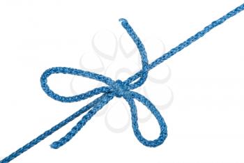 Knot and tie a blue rope