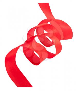 Red curled ribbon 