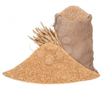 Bag and a sheaf of wheat