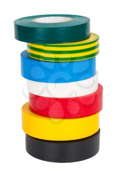 Multicolored insulating tapes roll