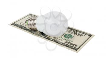 LED light bulb and money