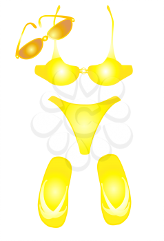 Yellow swimsuit