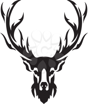 deer with horns image, design tattoo, emblem, logo