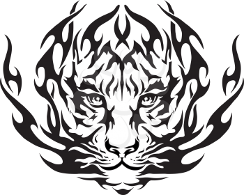 tiger image, design tattoo, emblem, logo