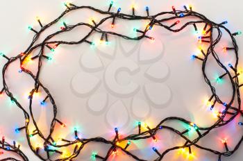 Christmas lights frame 