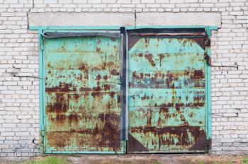 metal door of garage