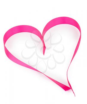 Pink heart ribbon