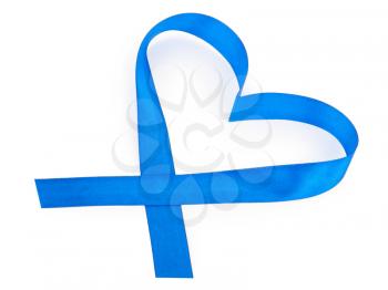 Blue heart ribbon