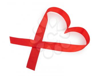 Red heart ribbon
