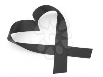 Black heart ribbon